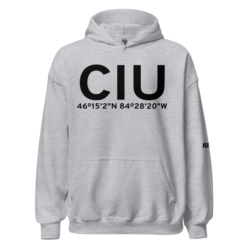 Sault Ste Marie (KCIU) Airport Hoodie Sweatshirt 