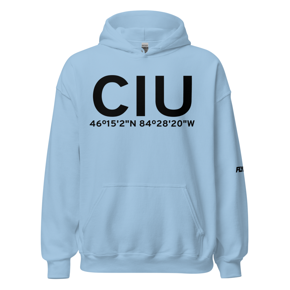 Sault Ste Marie (KCIU) Airport Hoodie Sweatshirt 