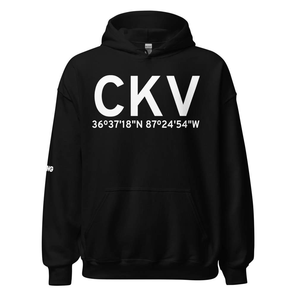Clarksville (KCKV) Airport Hoodie Sweatshirt 