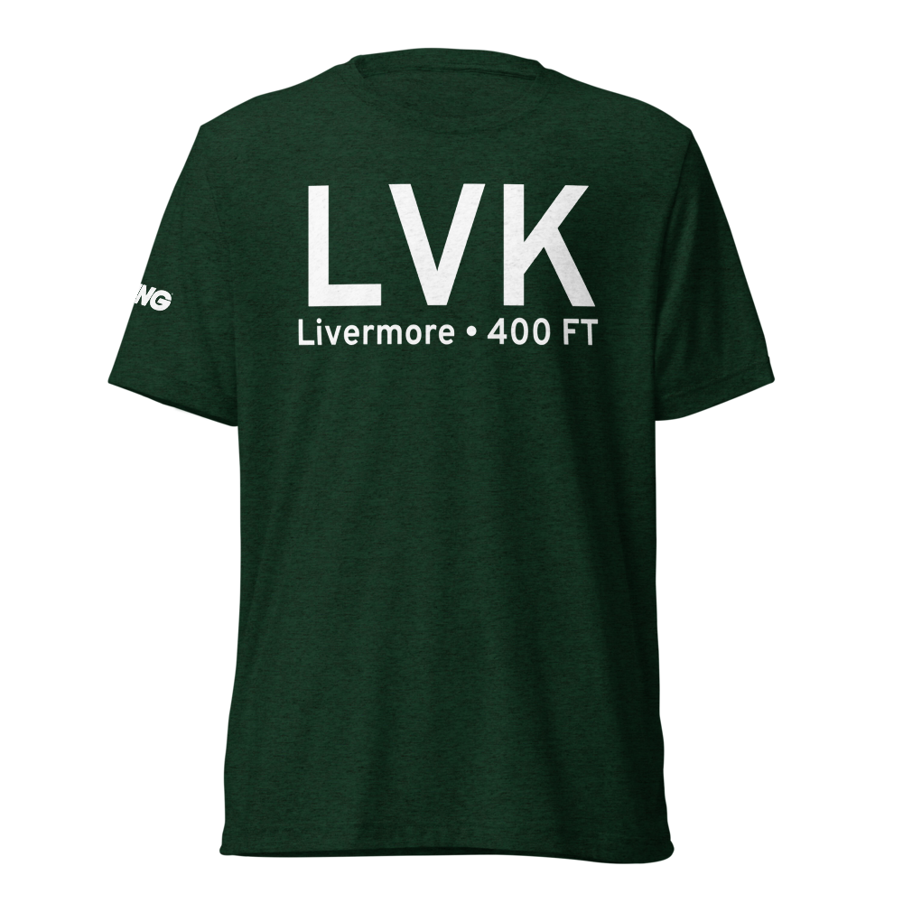 Livermore (KLVK) Airport Tri-blend T-Shirt 
