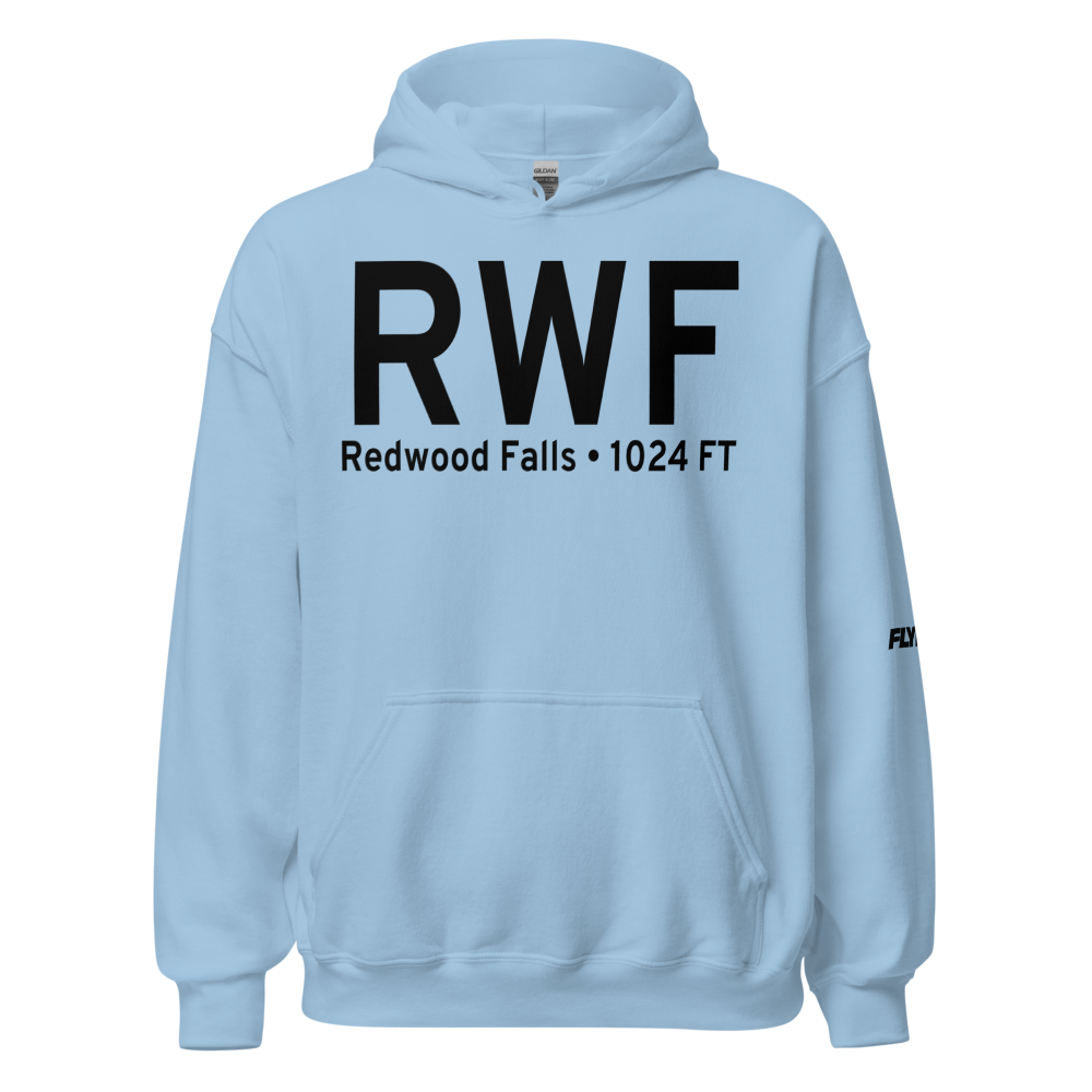 Redwood Falls (KRWF) Airport Hoodie Sweatshirt 