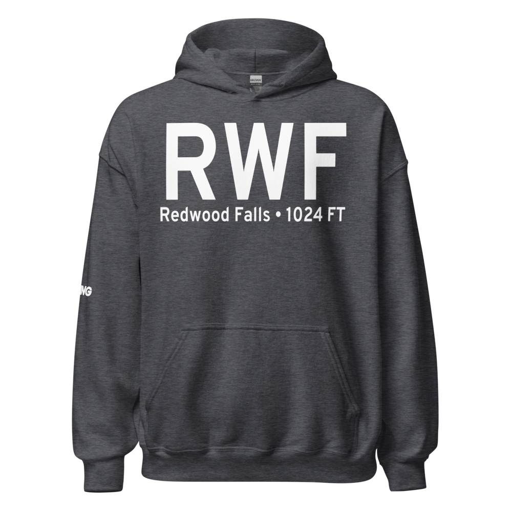 Redwood Falls (KRWF) Airport Hoodie Sweatshirt 