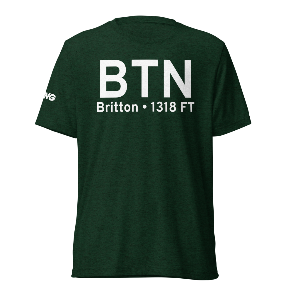 Britton (KBTN) Airport Tri-blend T-Shirt 