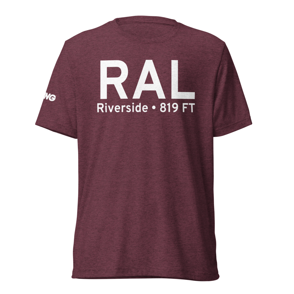 Riverside (KRAL) Airport Tri-blend T-Shirt 