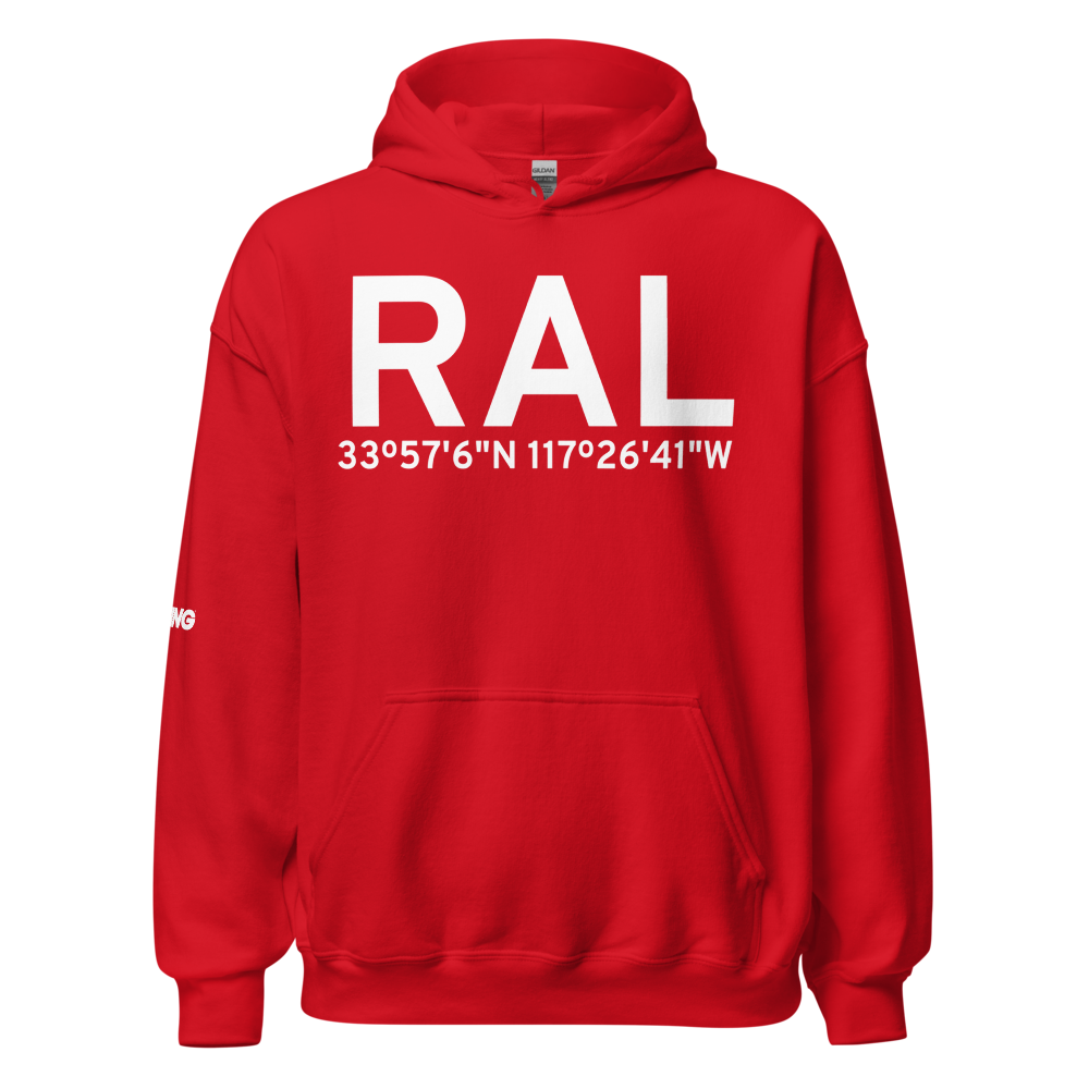 Riverside (KRAL) Airport Hoodie Sweatshirt 