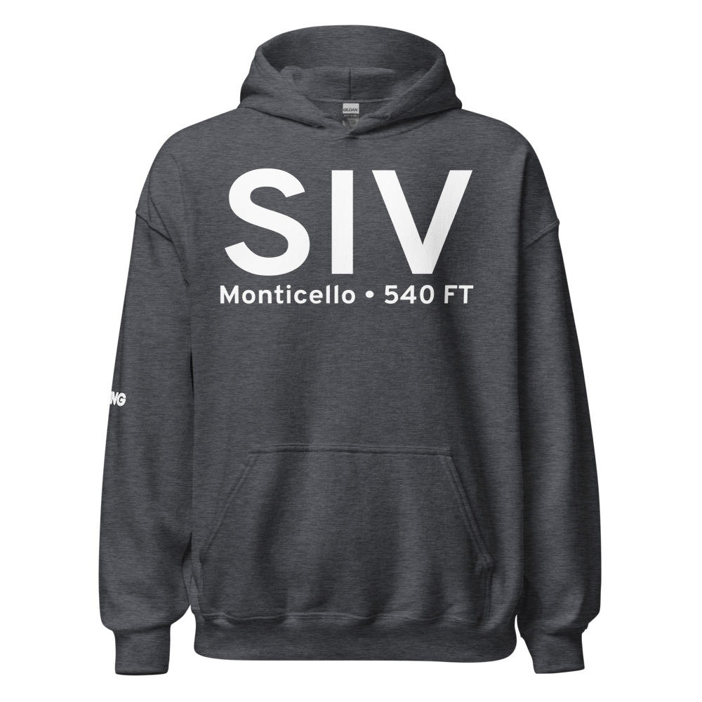 Monticello (KSIV) Airport Hoodie Sweatshirt 
