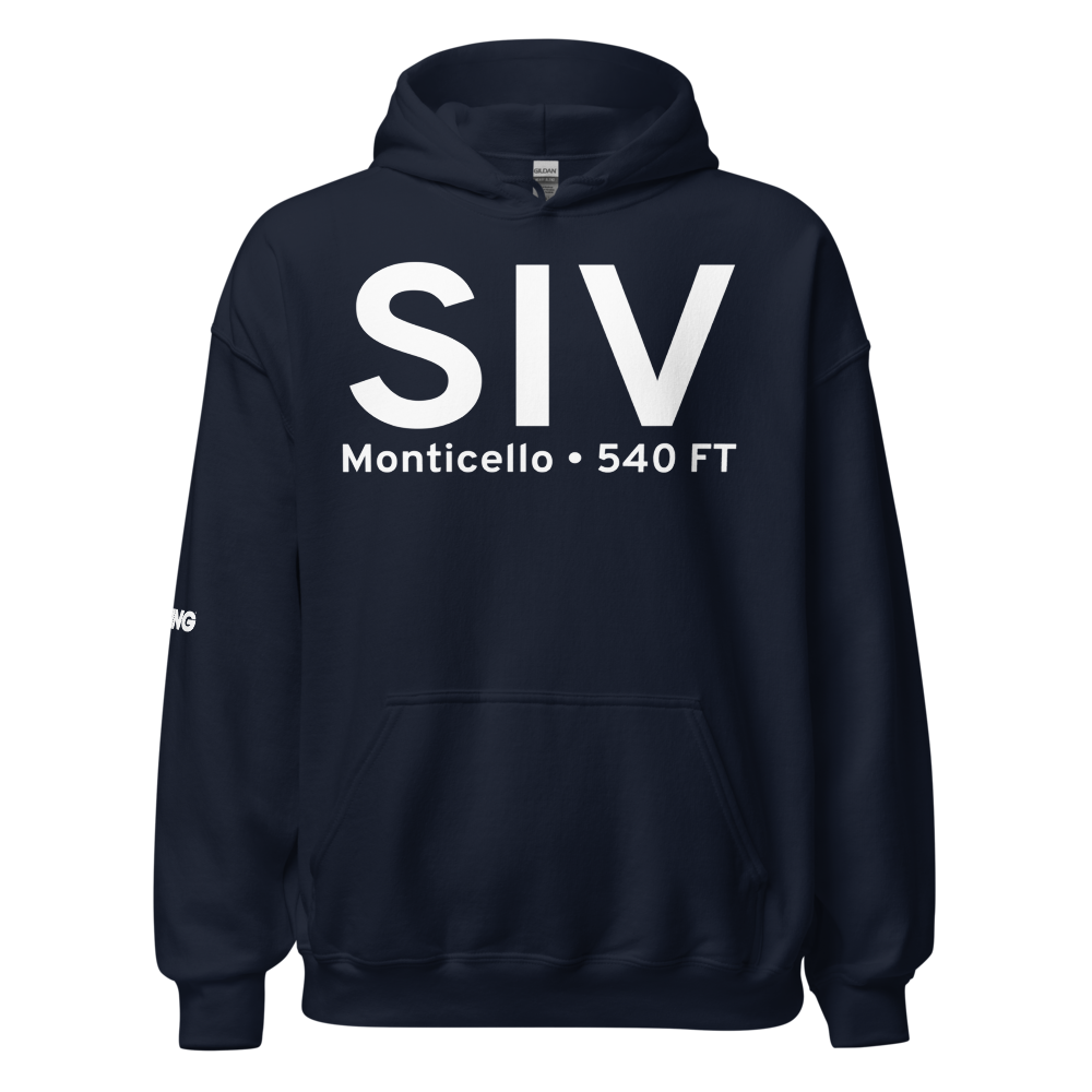 Monticello (KSIV) Airport Hoodie Sweatshirt 