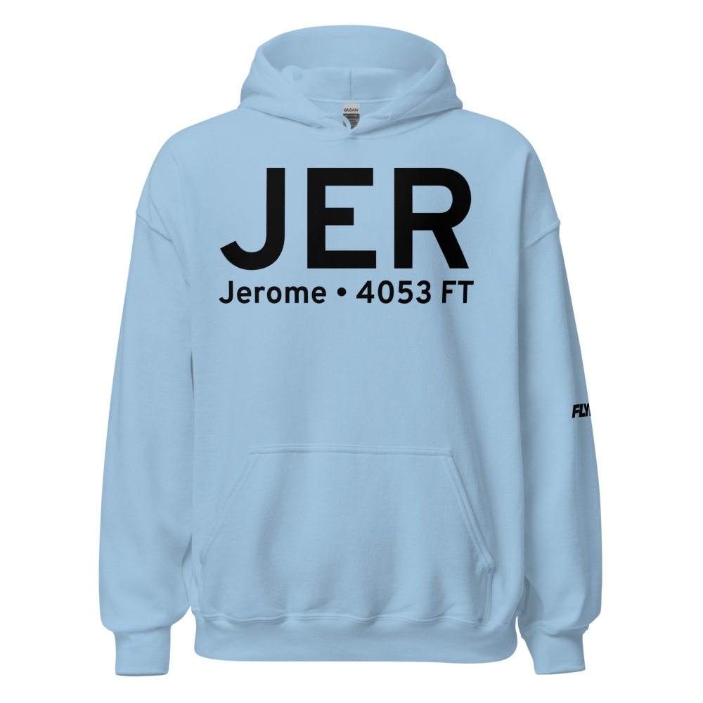Jerome (KJER) Airport Hoodie Sweatshirt 