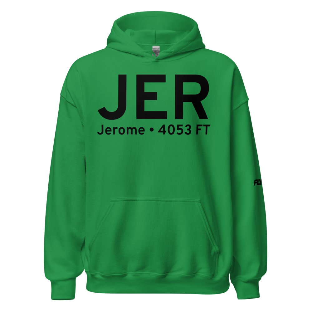 Jerome (KJER) Airport Hoodie Sweatshirt 