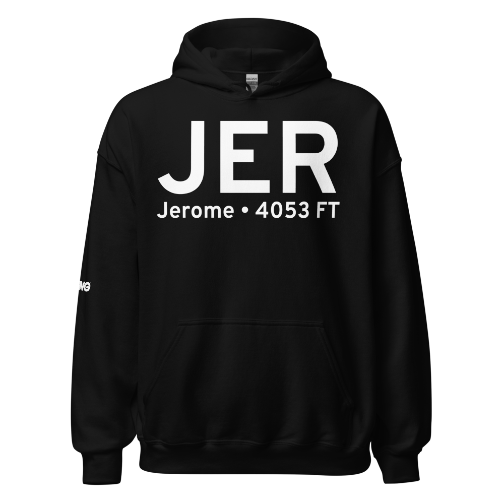 Jerome (KJER) Airport Hoodie Sweatshirt 