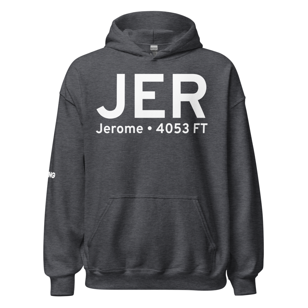 Jerome (KJER) Airport Hoodie Sweatshirt 