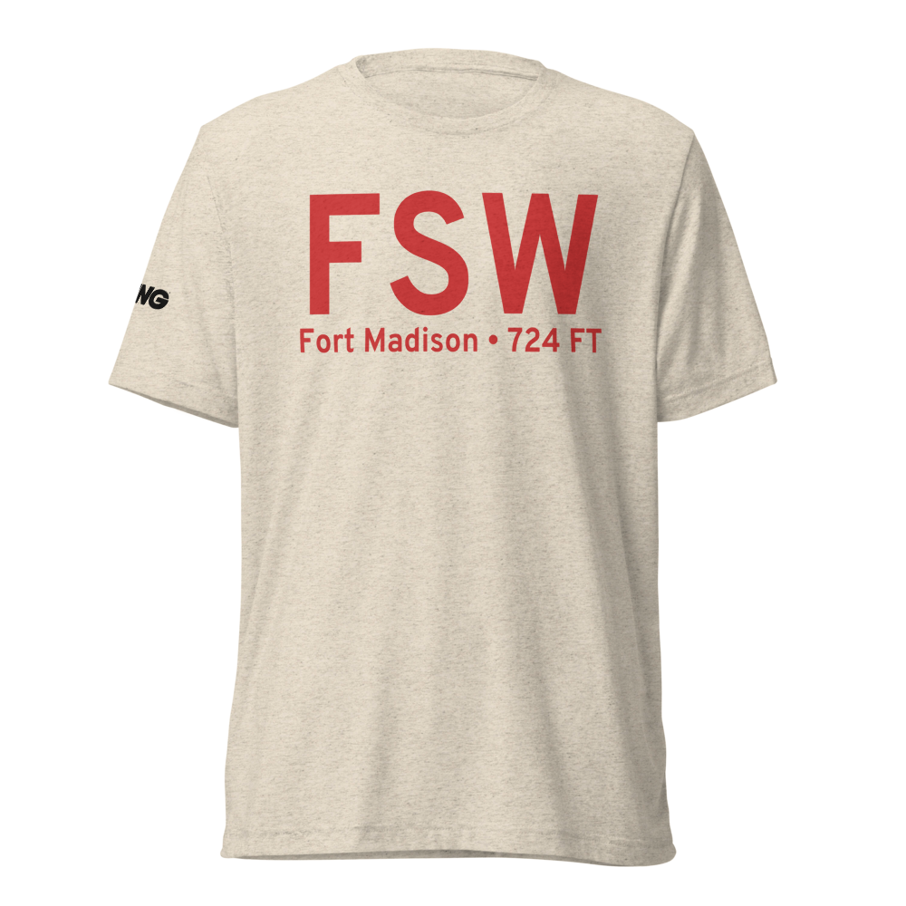 Fort Madison (KFSW) Airport Tri-blend T-Shirt 