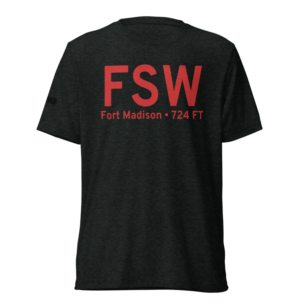 Fort Madison (KFSW) Airport Tri-blend T-Shirt 