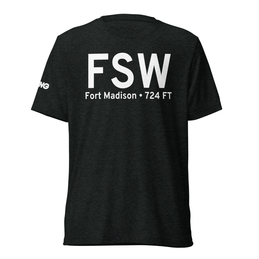 Fort Madison (KFSW) Airport Tri-blend T-Shirt 