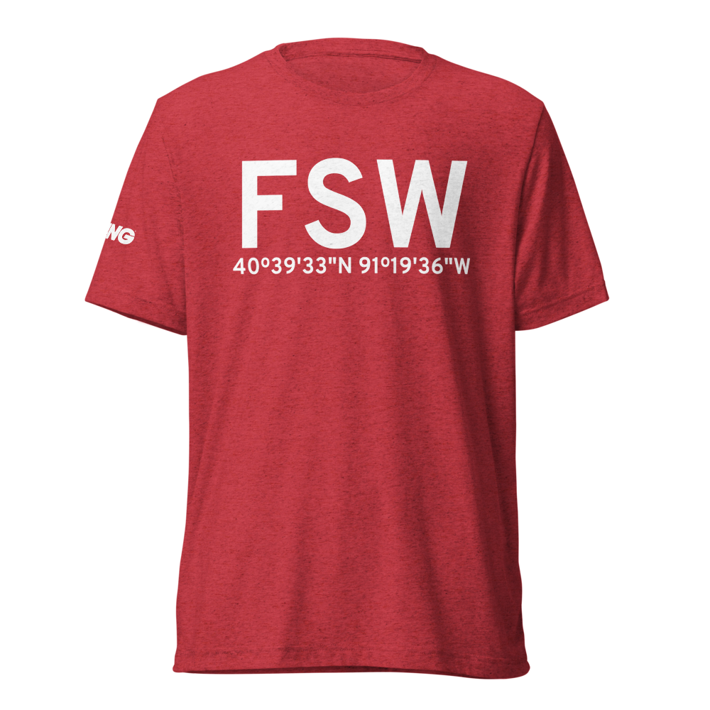 Fort Madison (KFSW) Airport Tri-blend T-Shirt 