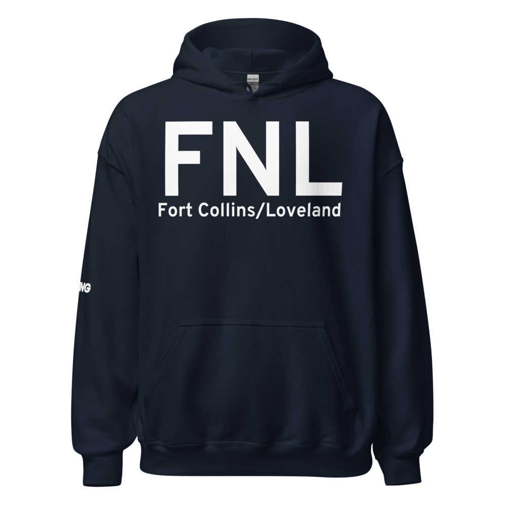Fort Collins/Loveland (KFNL) Airport Hoodie Sweatshirt 