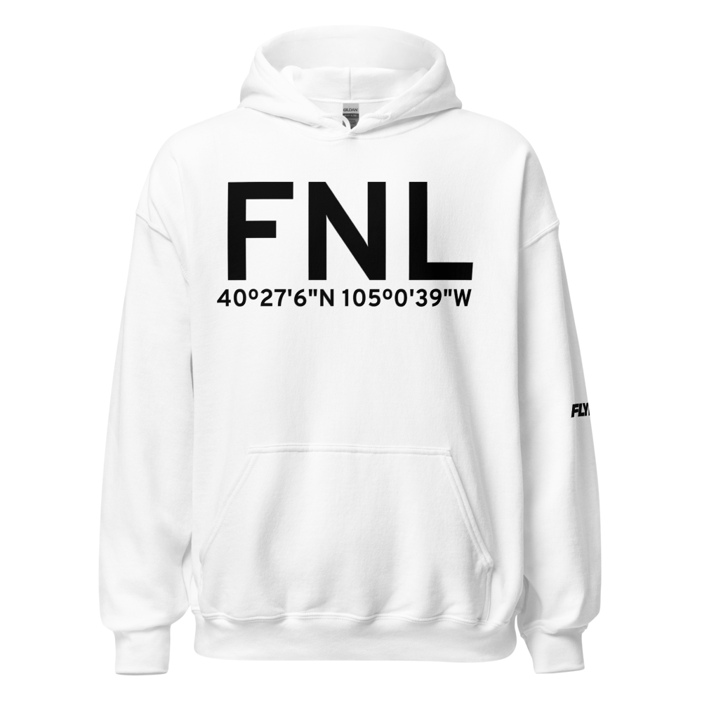 Fort Collins/Loveland (KFNL) Airport Hoodie Sweatshirt 