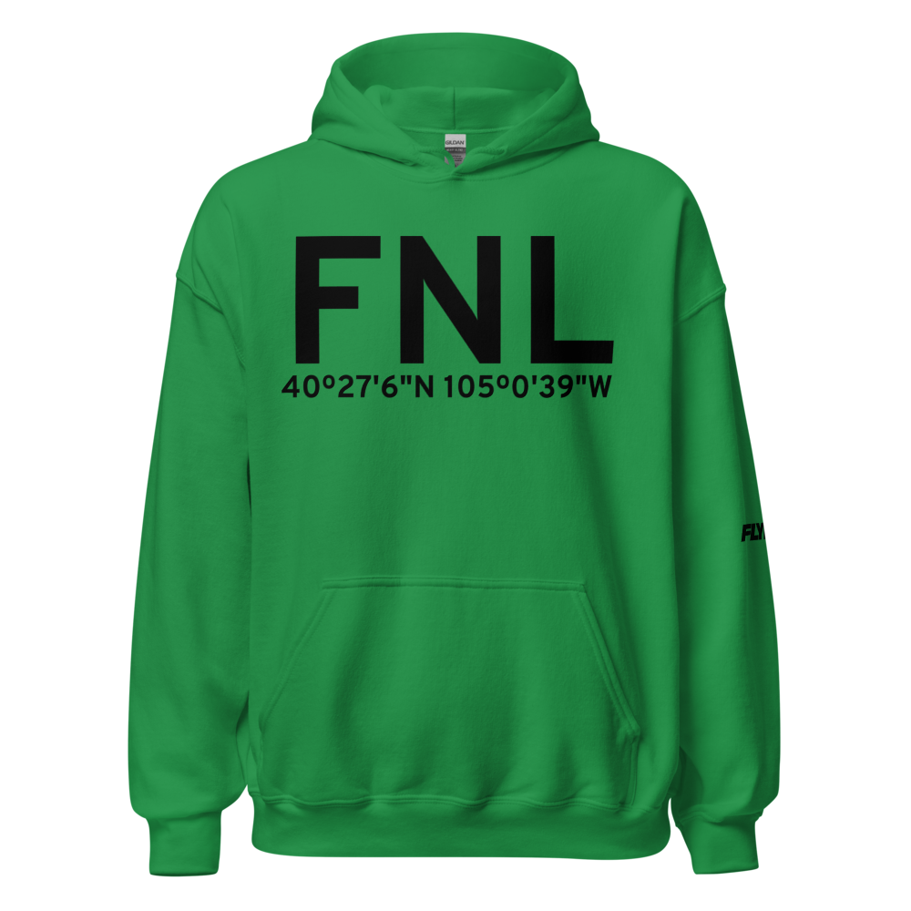 Fort Collins/Loveland (KFNL) Airport Hoodie Sweatshirt 