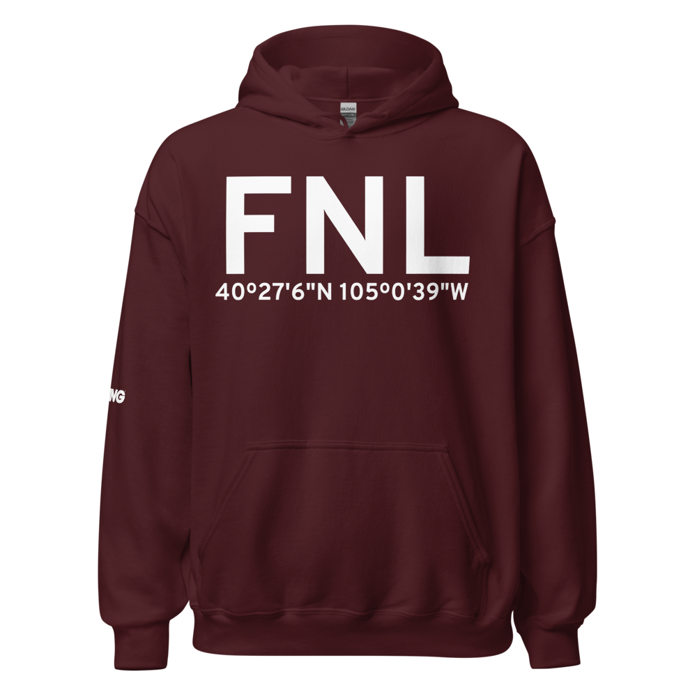 Fort Collins/Loveland (KFNL) Airport Hoodie Sweatshirt 