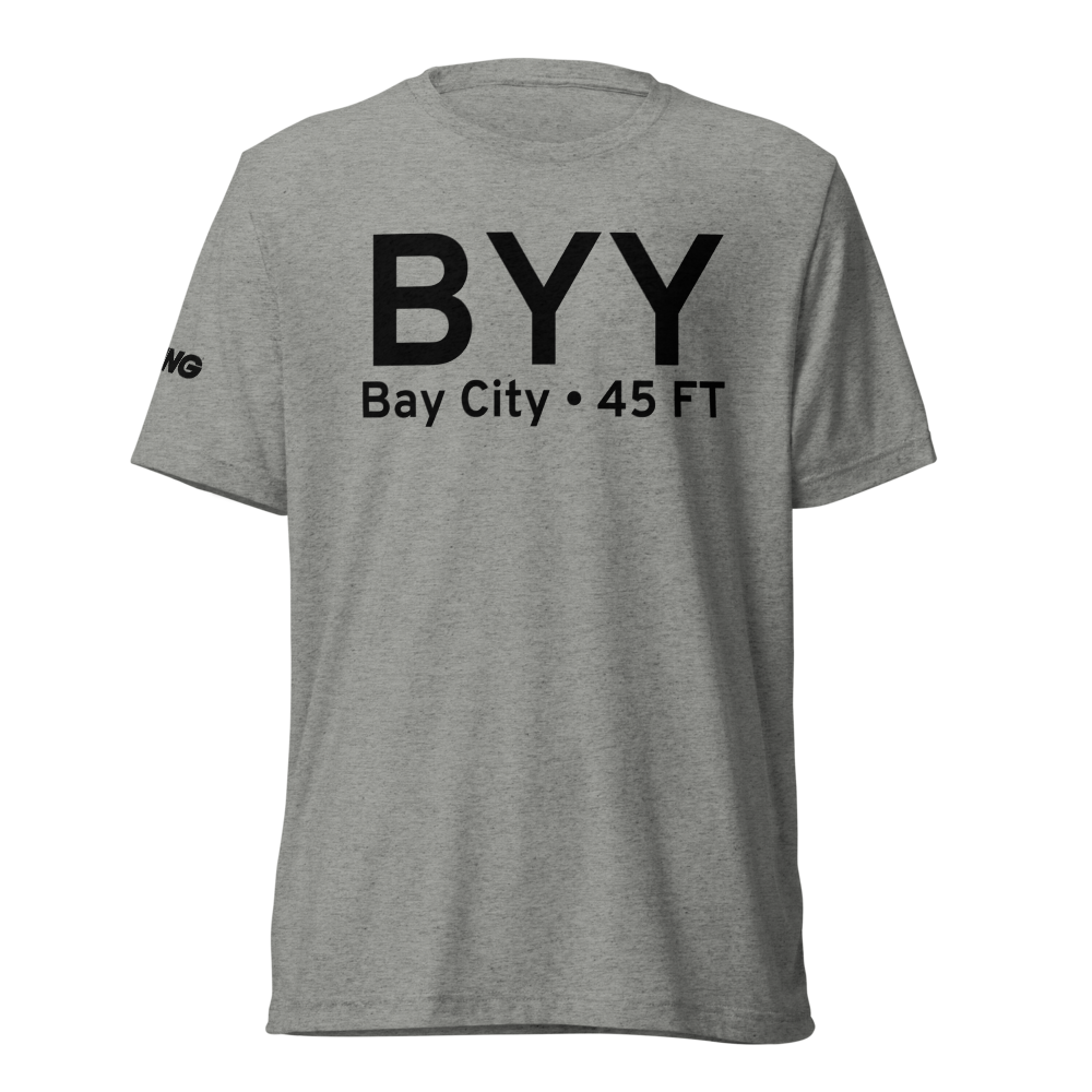 Bay City (KBYY) Airport Tri-blend T-Shirt 