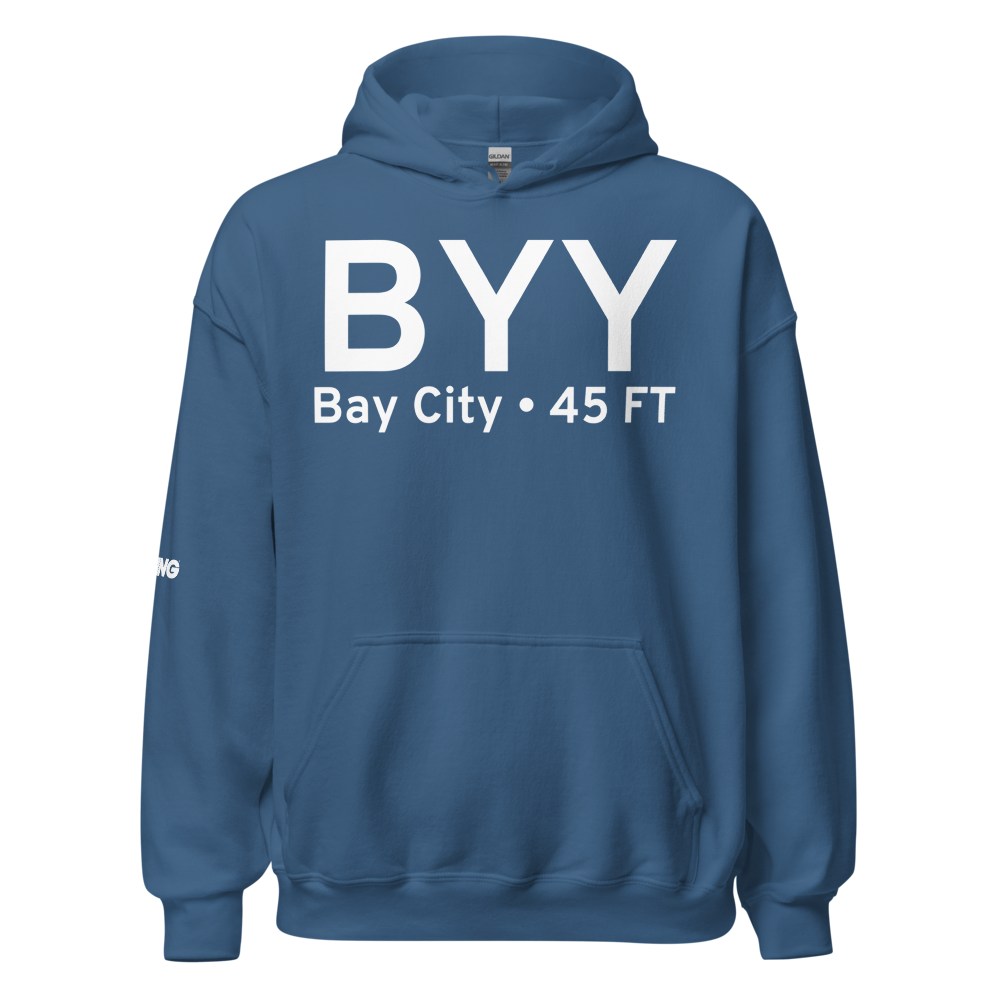 Bay City (KBYY) Airport Hoodie Sweatshirt 