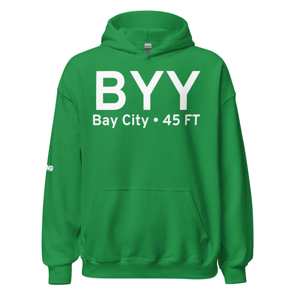 Bay City (KBYY) Airport Hoodie Sweatshirt 