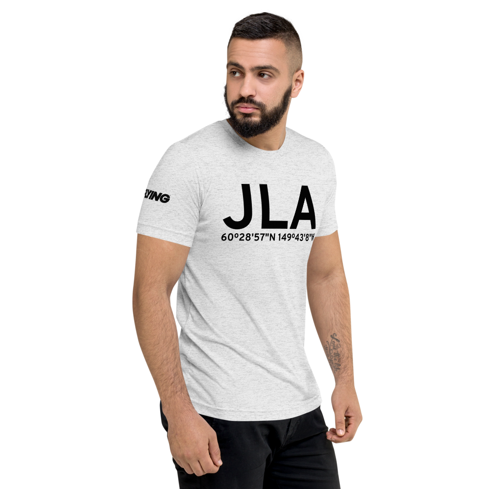 Cooper Landing (JLA) Airport Tri-blend T-Shirt 