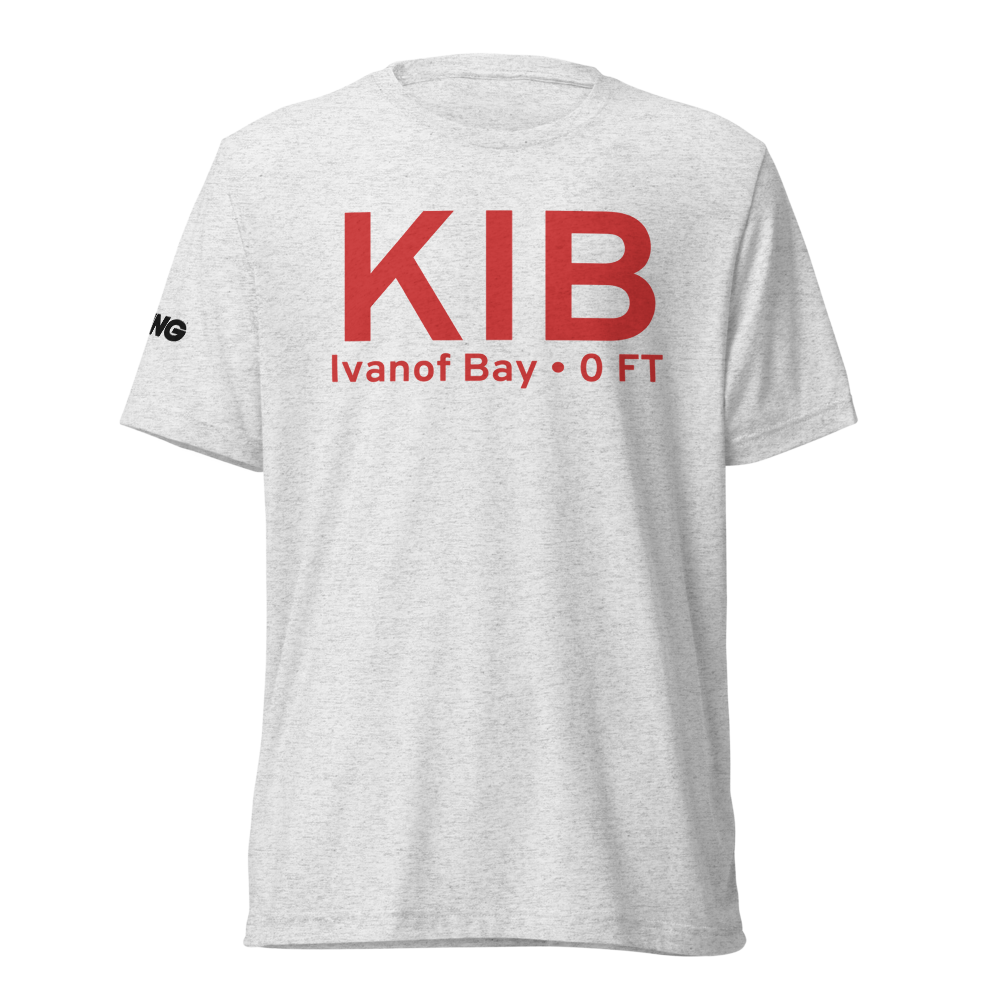 Ivanof Bay (KIB) Airport Tri-blend T-Shirt 