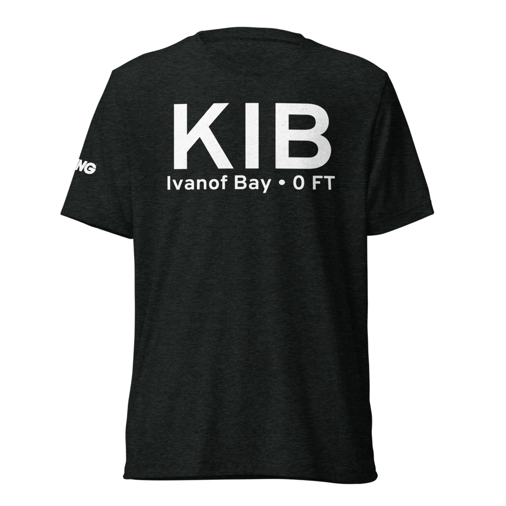 Ivanof Bay (KIB) Airport Tri-blend T-Shirt 