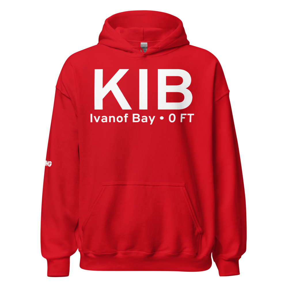 Ivanof Bay (KIB) Airport Hoodie Sweatshirt 