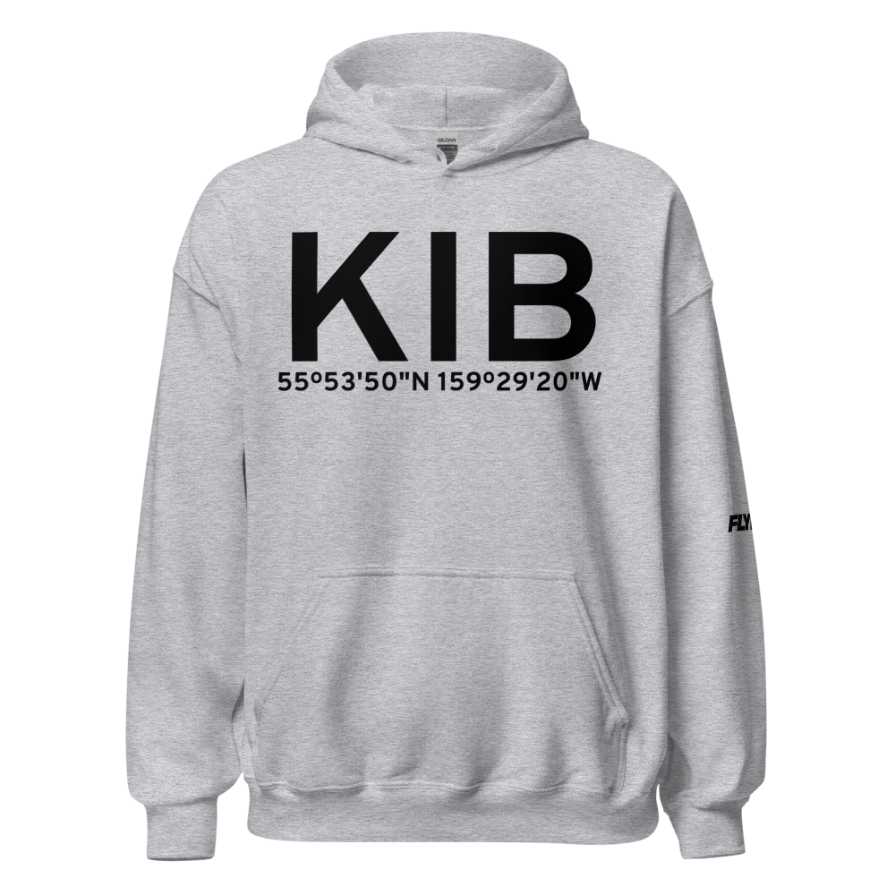 Ivanof Bay (KIB) Airport Hoodie Sweatshirt 