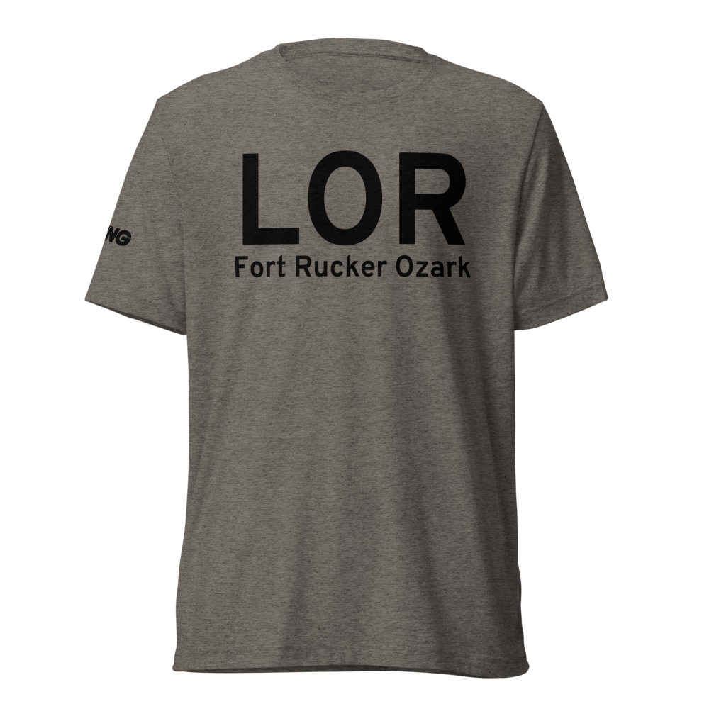 Fort Rucker Ozark (LOR) Airport Tri-blend T-Shirt 