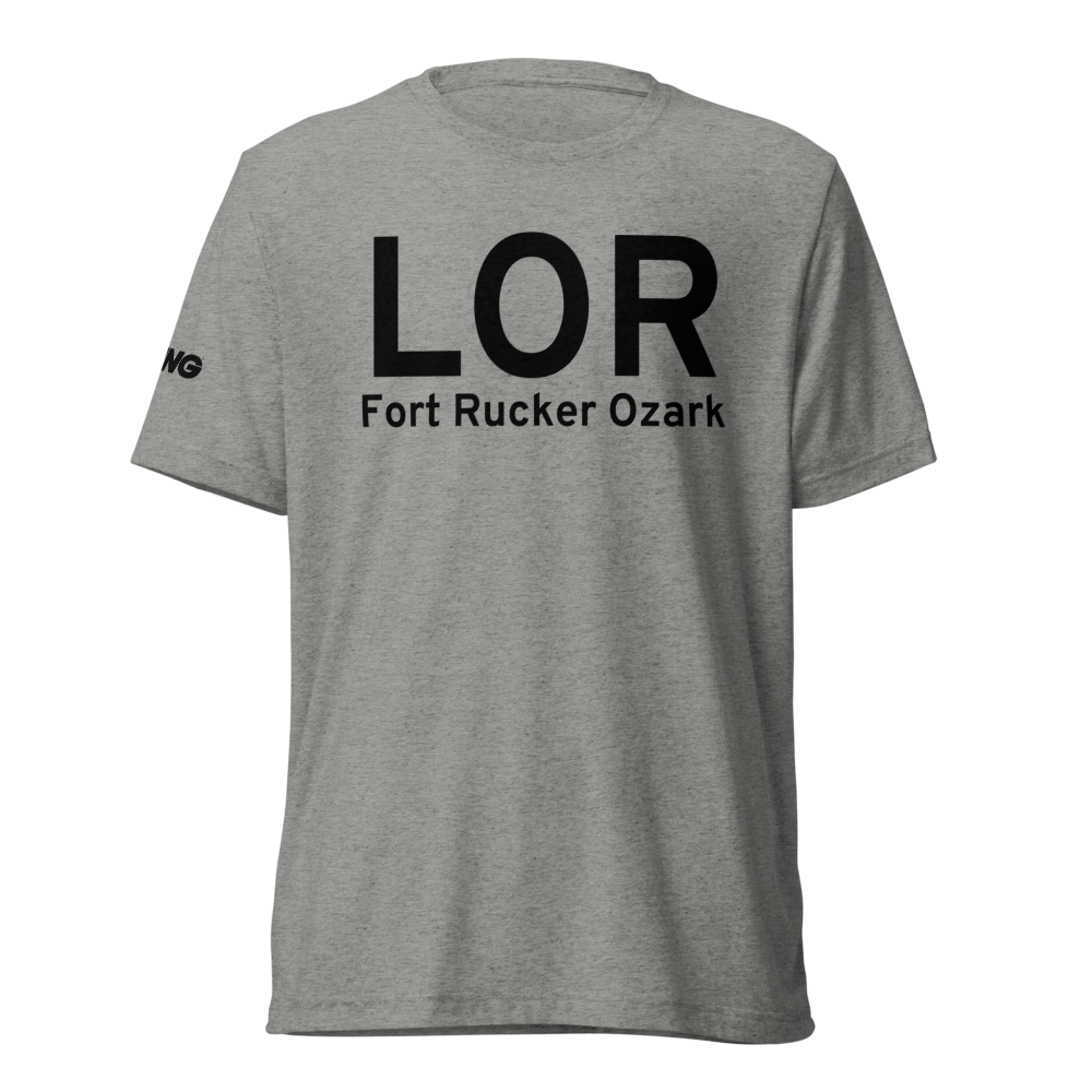 Fort Rucker Ozark (LOR) Airport Tri-blend T-Shirt 