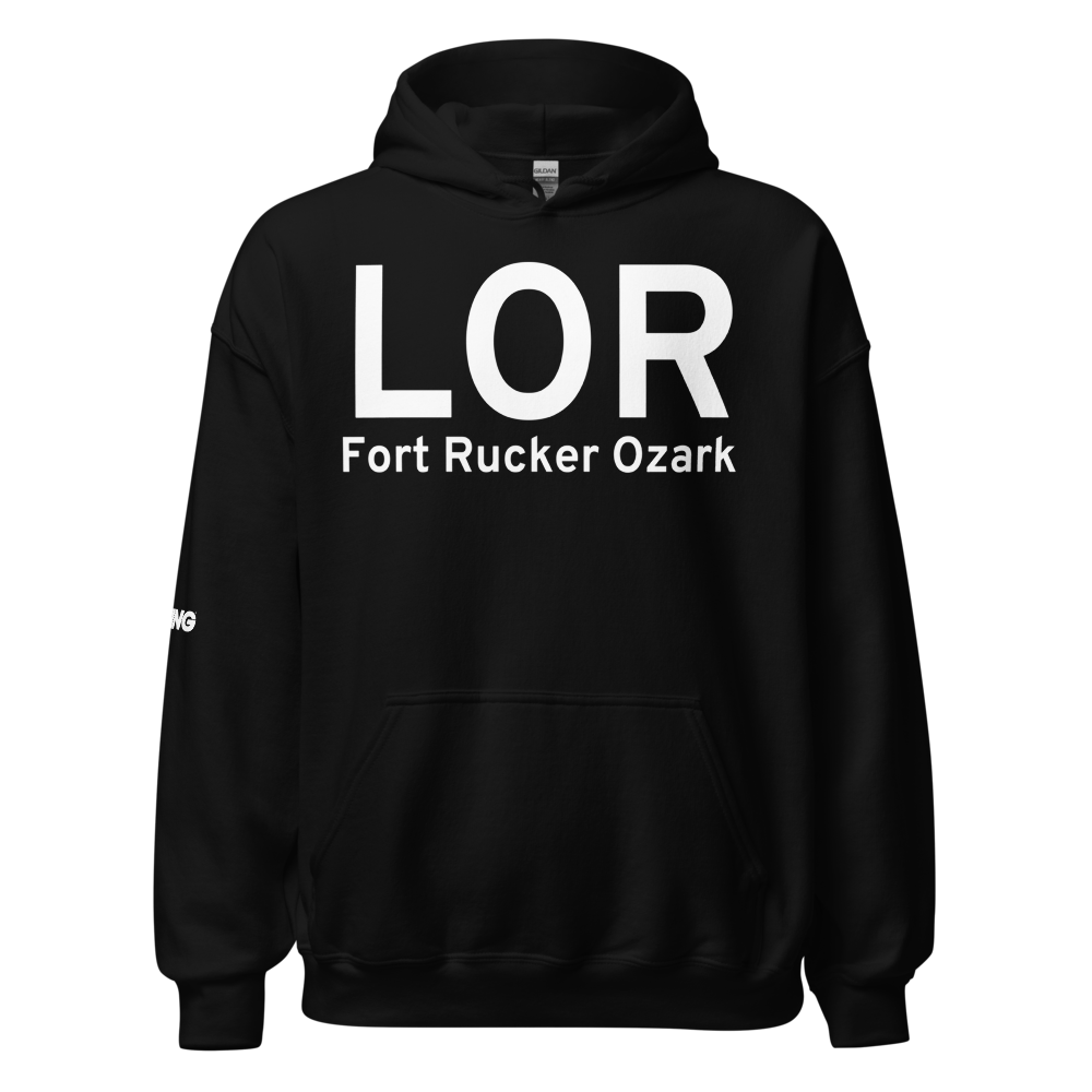 Fort Rucker Ozark (LOR) Airport Hoodie Sweatshirt 