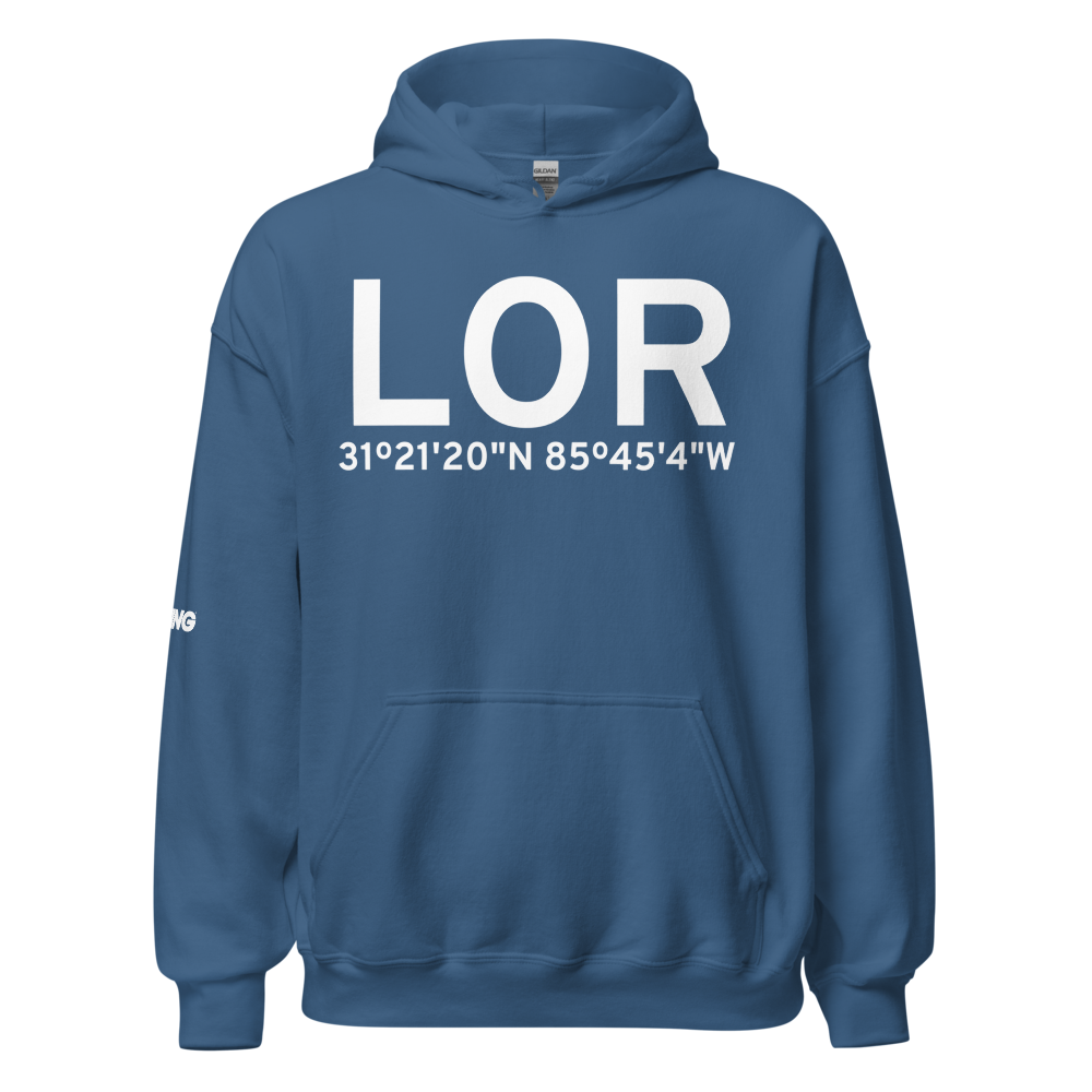 Fort Rucker Ozark (LOR) Airport Hoodie Sweatshirt 