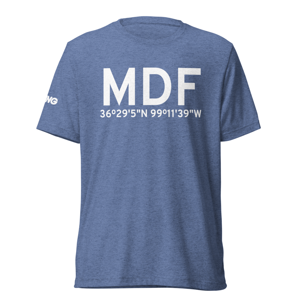 Mooreland (KMDF) Airport Tri-blend T-Shirt 