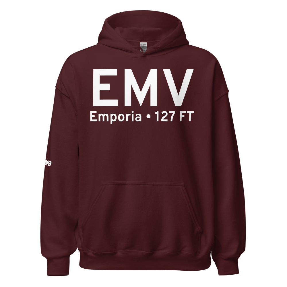 Emporia (KEMV) Airport Hoodie Sweatshirt 