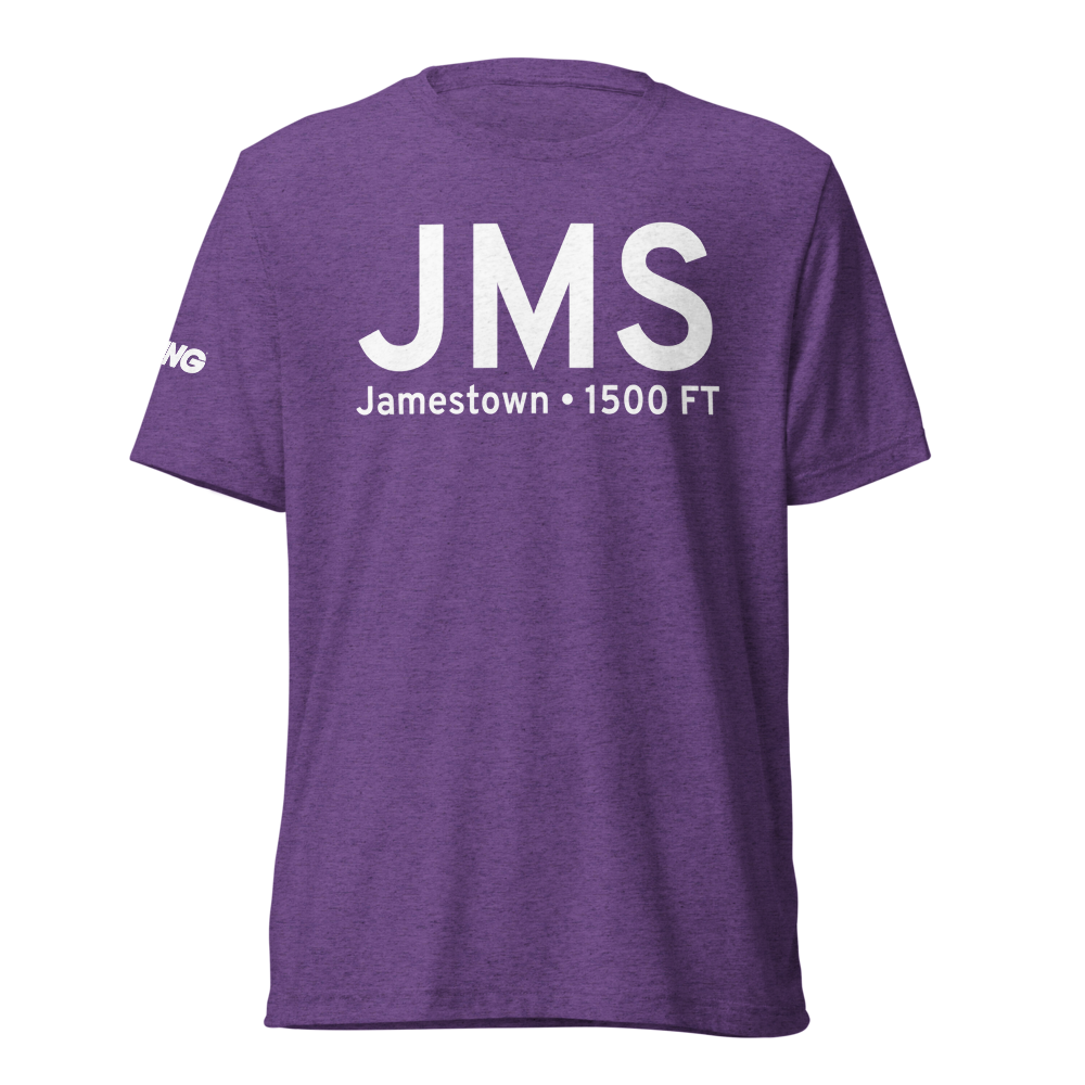 Jamestown (KJMS) Airport Tri-blend T-Shirt 