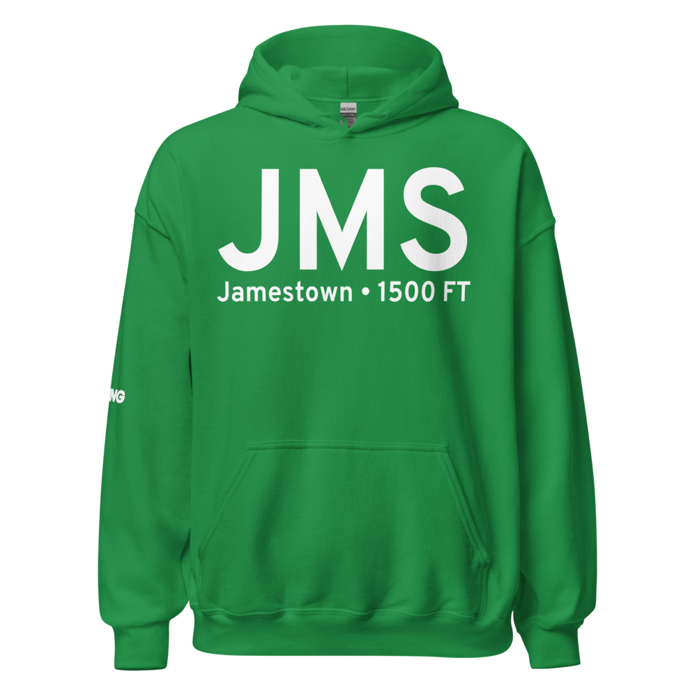 Jamestown (KJMS) Airport Hoodie Sweatshirt 