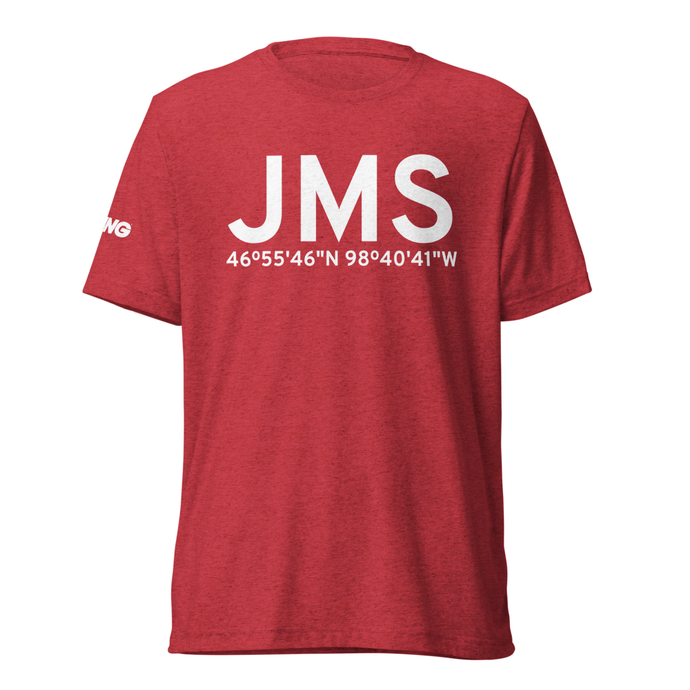 Jamestown (KJMS) Airport Tri-blend T-Shirt 