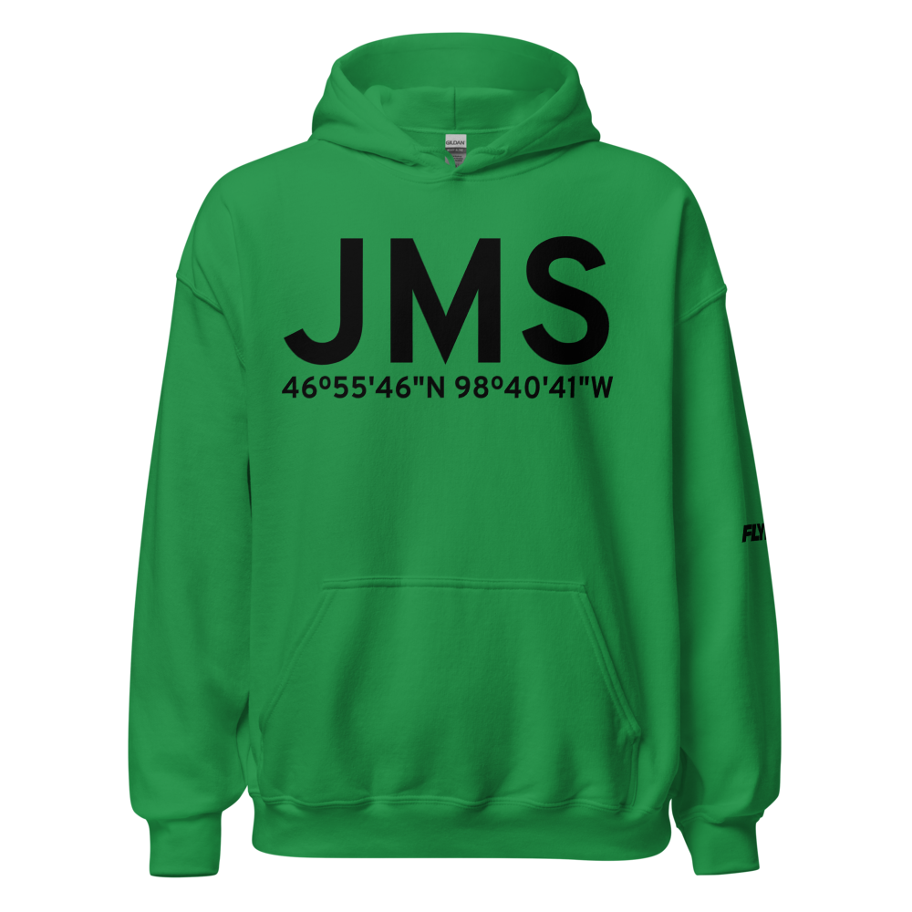 Jamestown (KJMS) Airport Hoodie Sweatshirt 
