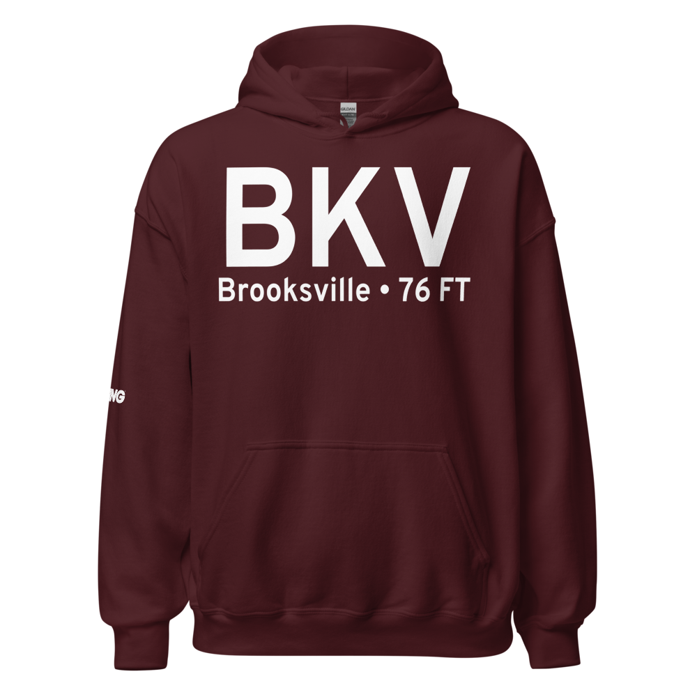 Brooksville (KBKV) Airport Hoodie Sweatshirt 