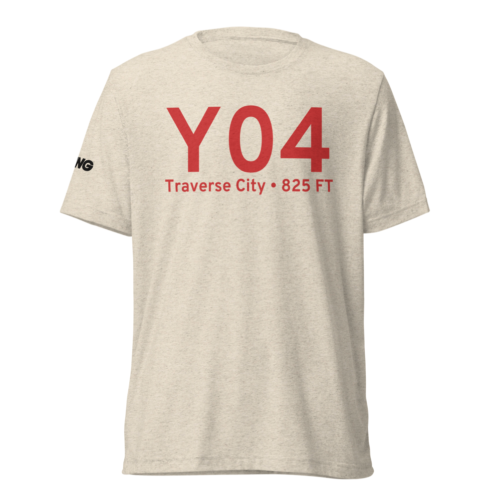 Traverse City (Y04) Airport Tri-blend T-Shirt 