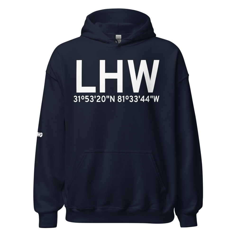 Fort Stewart(Hinesville) (KLHW) Airport Hoodie Sweatshirt 