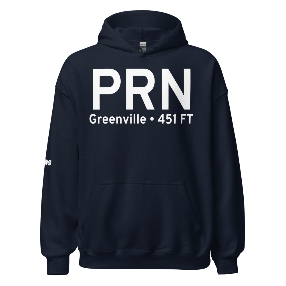 Greenville (KPRN) Airport Hoodie Sweatshirt 