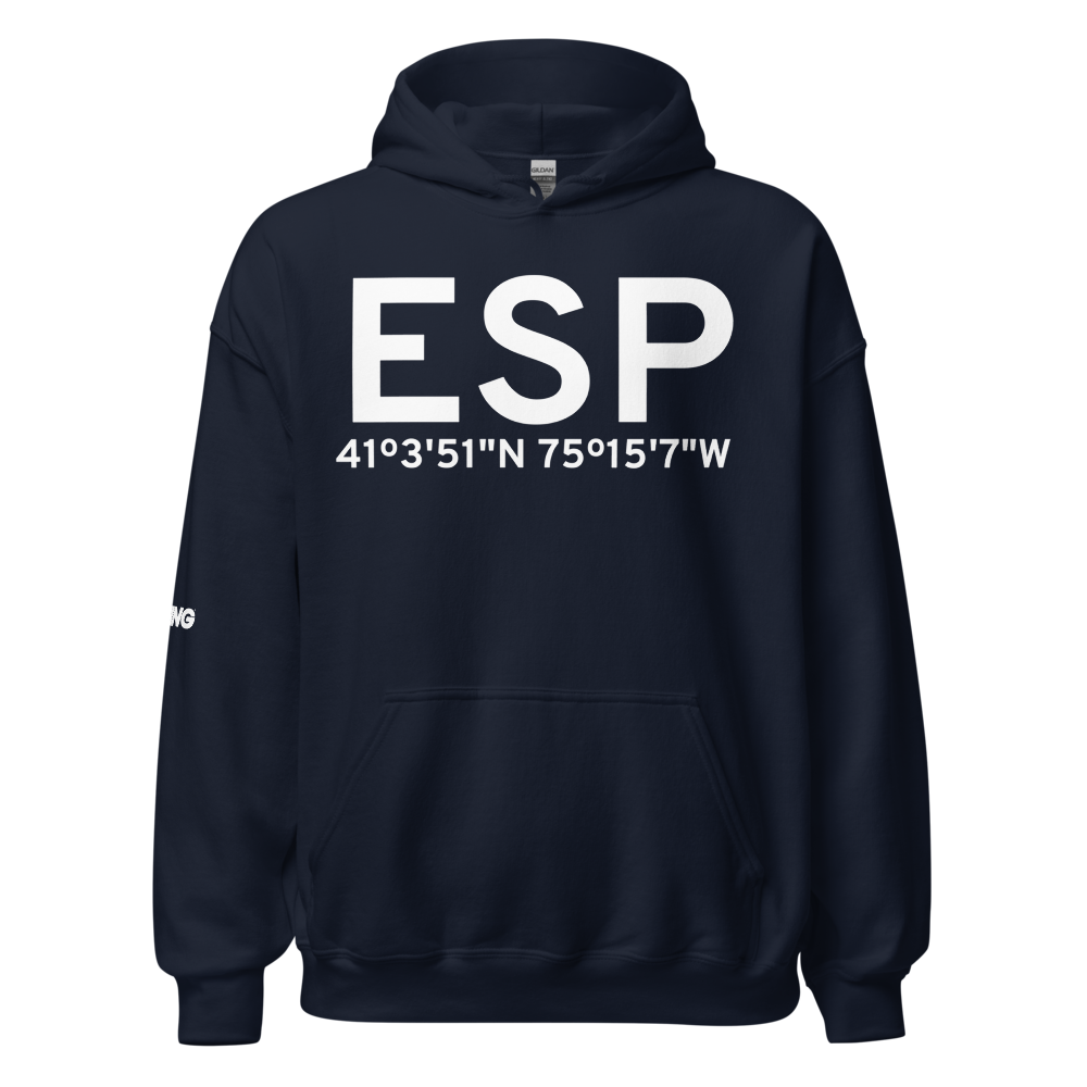 East Stroudsburg (ESP) Airport Hoodie Sweatshirt 