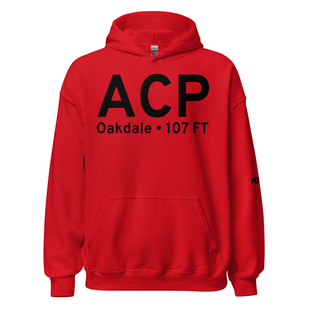Oakdale (KACP) Airport Hoodie Sweatshirt 