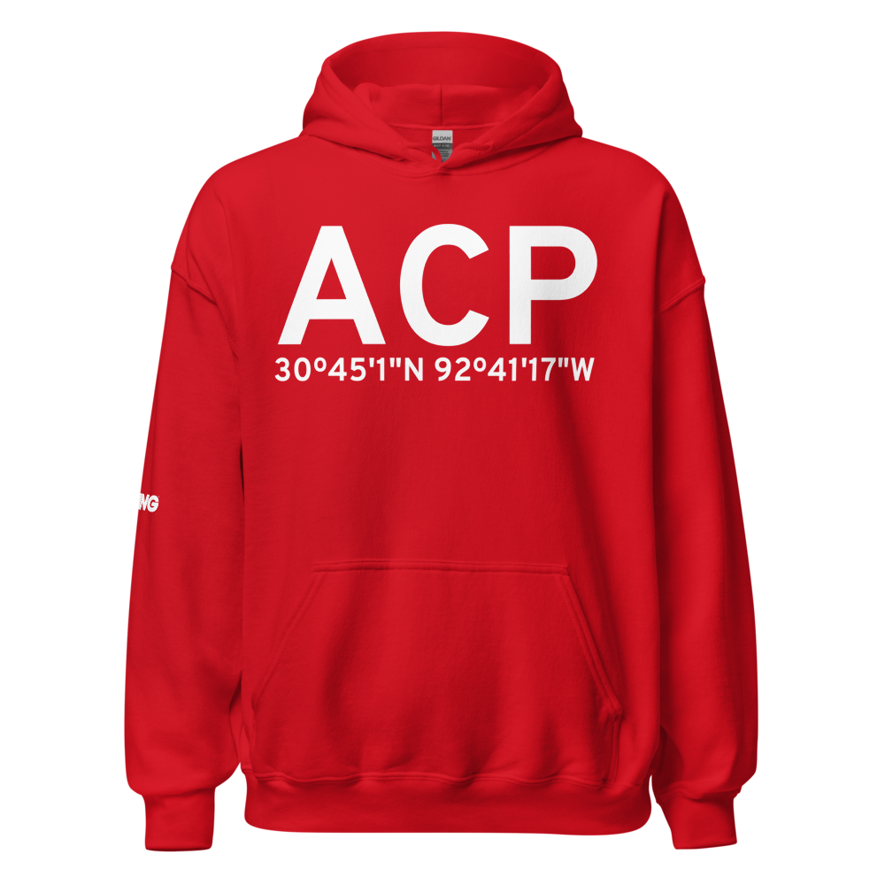 Oakdale (KACP) Airport Hoodie Sweatshirt 