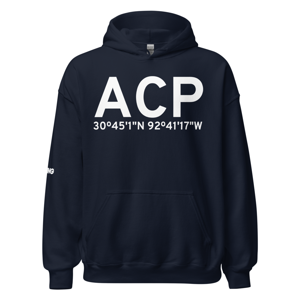 Oakdale (KACP) Airport Hoodie Sweatshirt 