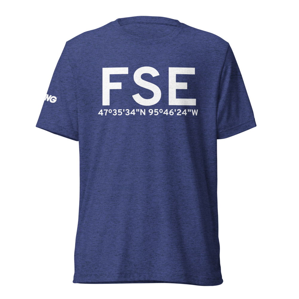 Fosston (KFSE) Airport Tri-blend T-Shirt 